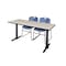 Cain Rectangle Tables > Training Tables > Cain Training Table & Chair Sets, 66 W, 24 L, 29 H, Maple MTRCT6624PL44BE - alternate 1